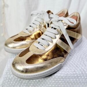 Marc Jacobs Metallic Gold Leather Sneakers – Men's 9.5 / Women's 11–11.5